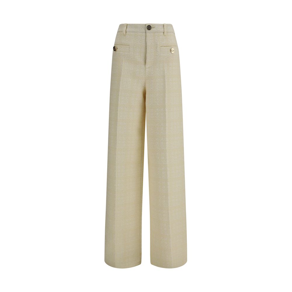 Beige Cotton Dress Pants