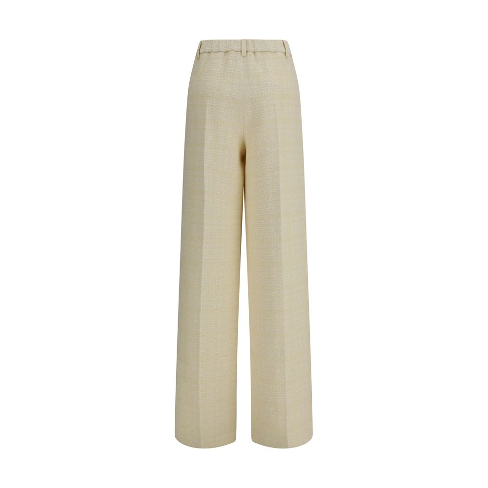 Beige Cotton Dress Pants