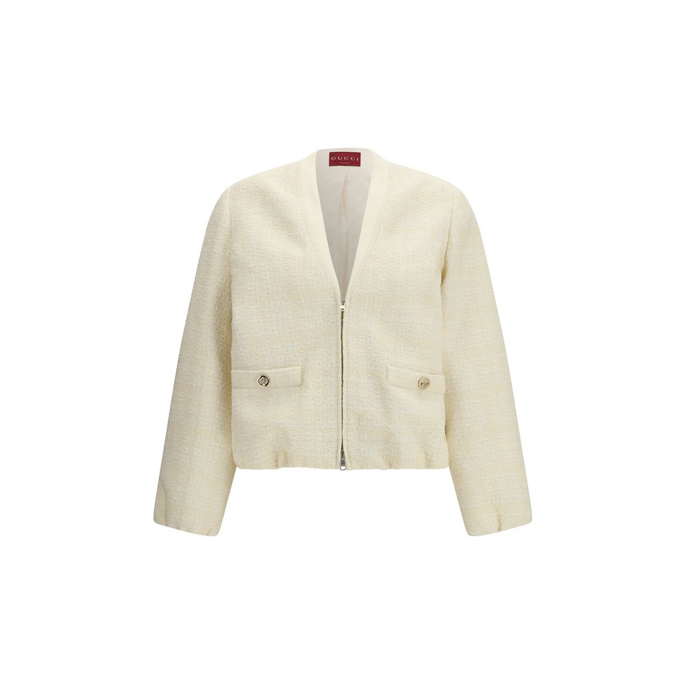 Beige Cotton Full-Length Jacket