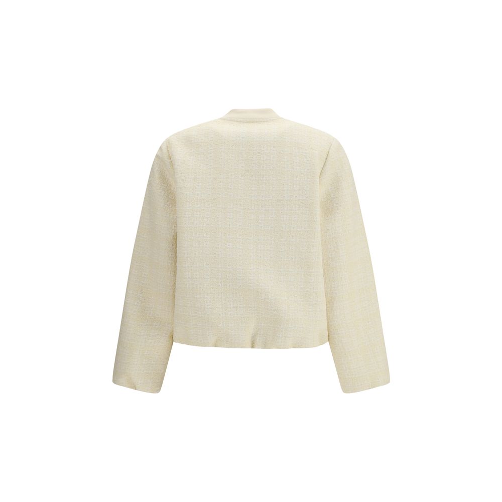 Beige Cotton Full-Length Jacket