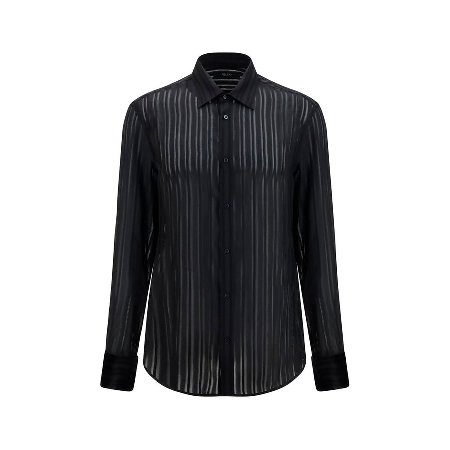 Black Silk Dress Shirt