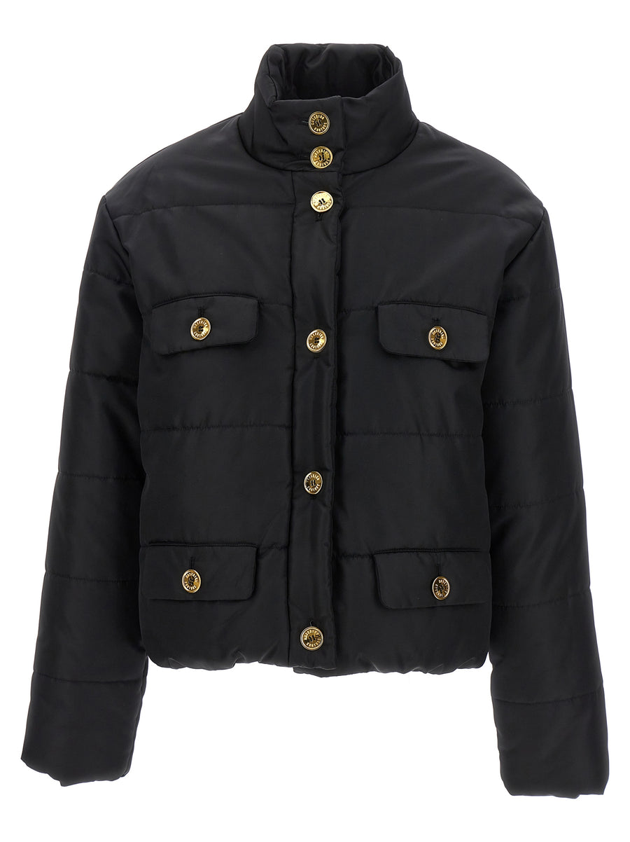 Black Polyamide Full-Length Jacket