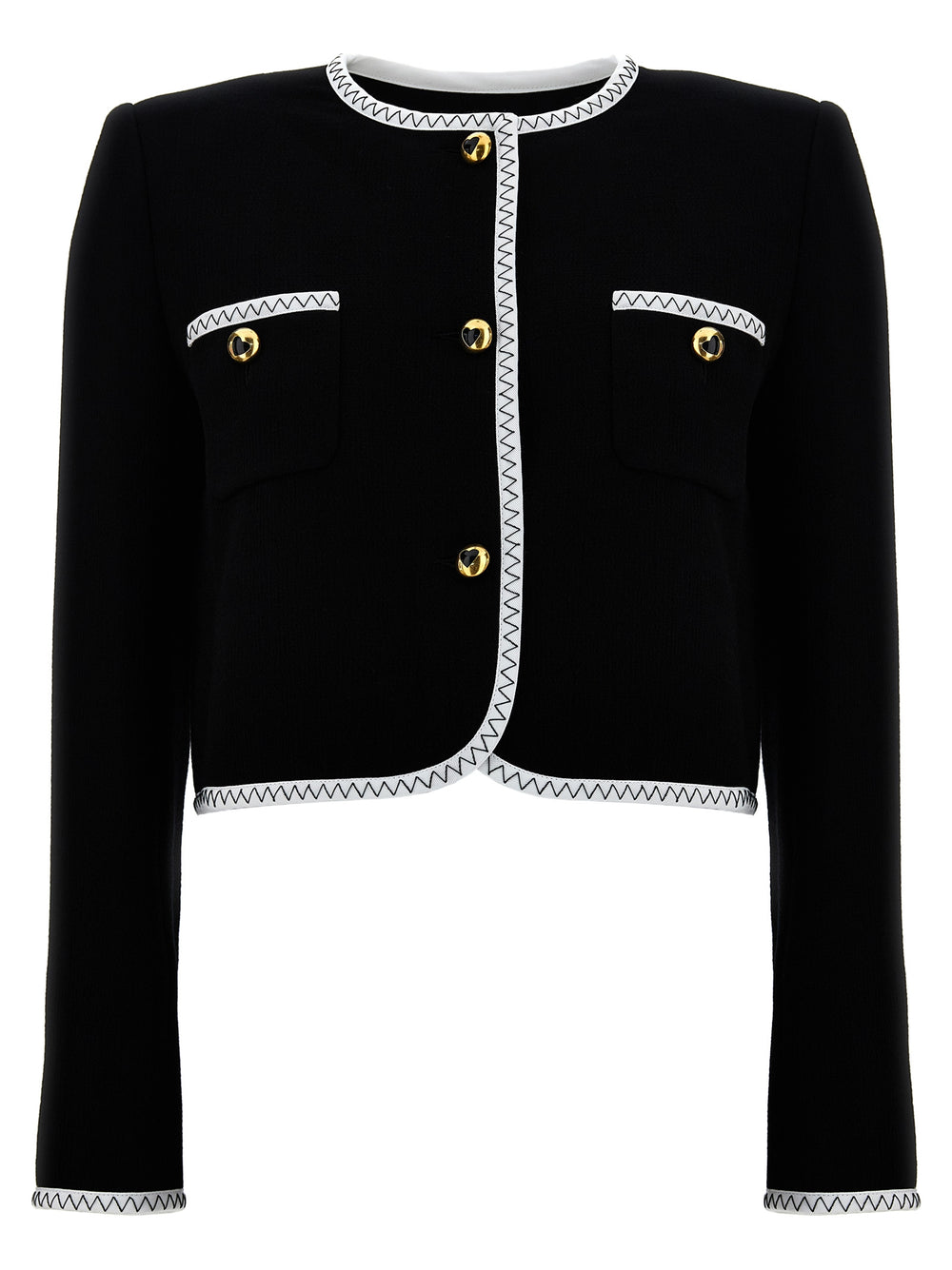 Bicolor Viscose Full-Length Jacket