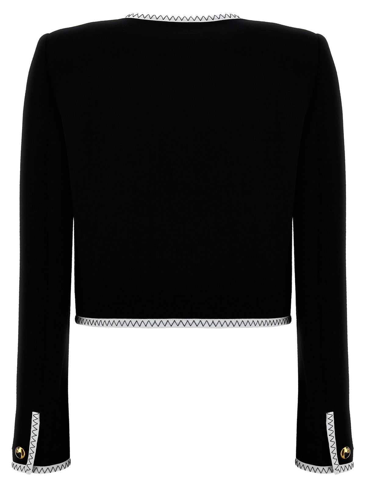 Bicolor Viscose Full-Length Jacket