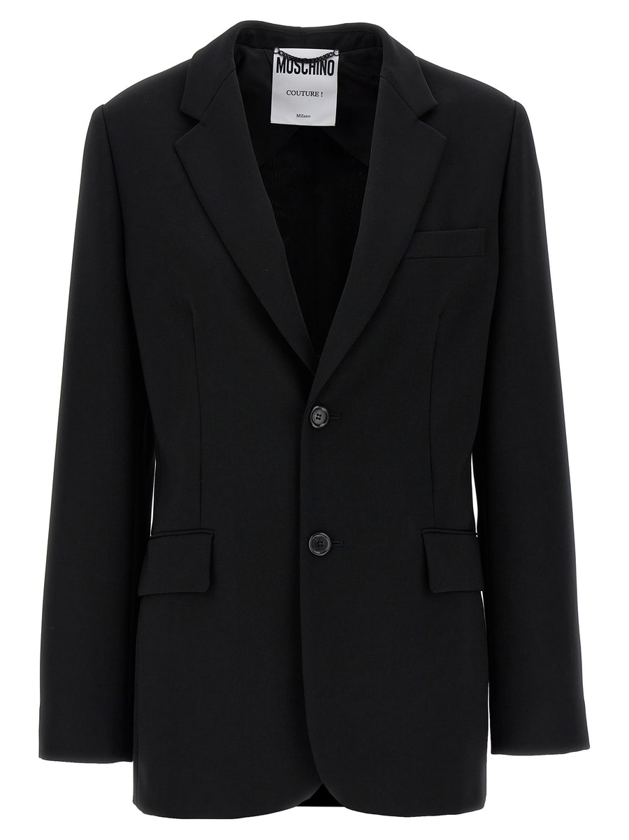 Black Polyester Blazer