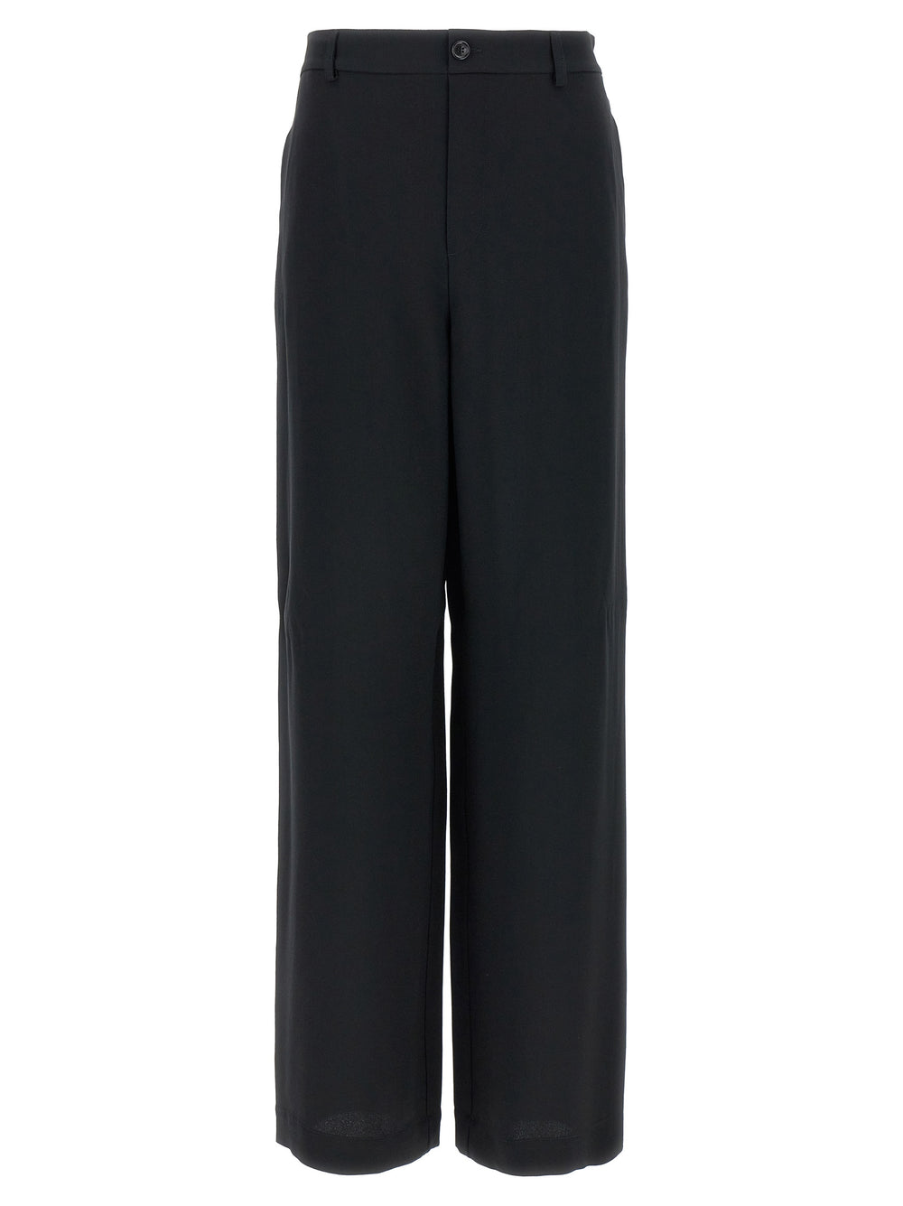 Black Acetate Casual Pants
