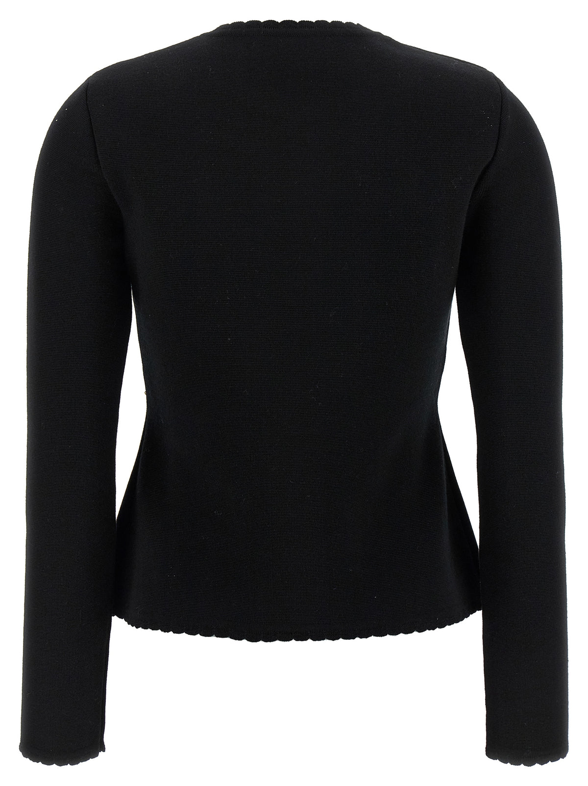Black Virgin Wool Cardigan