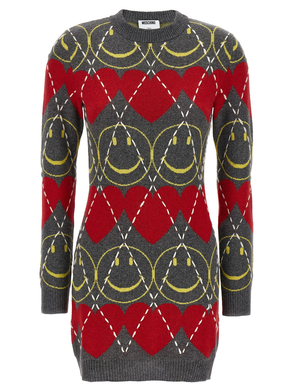 Multicolor Wool Short Dress