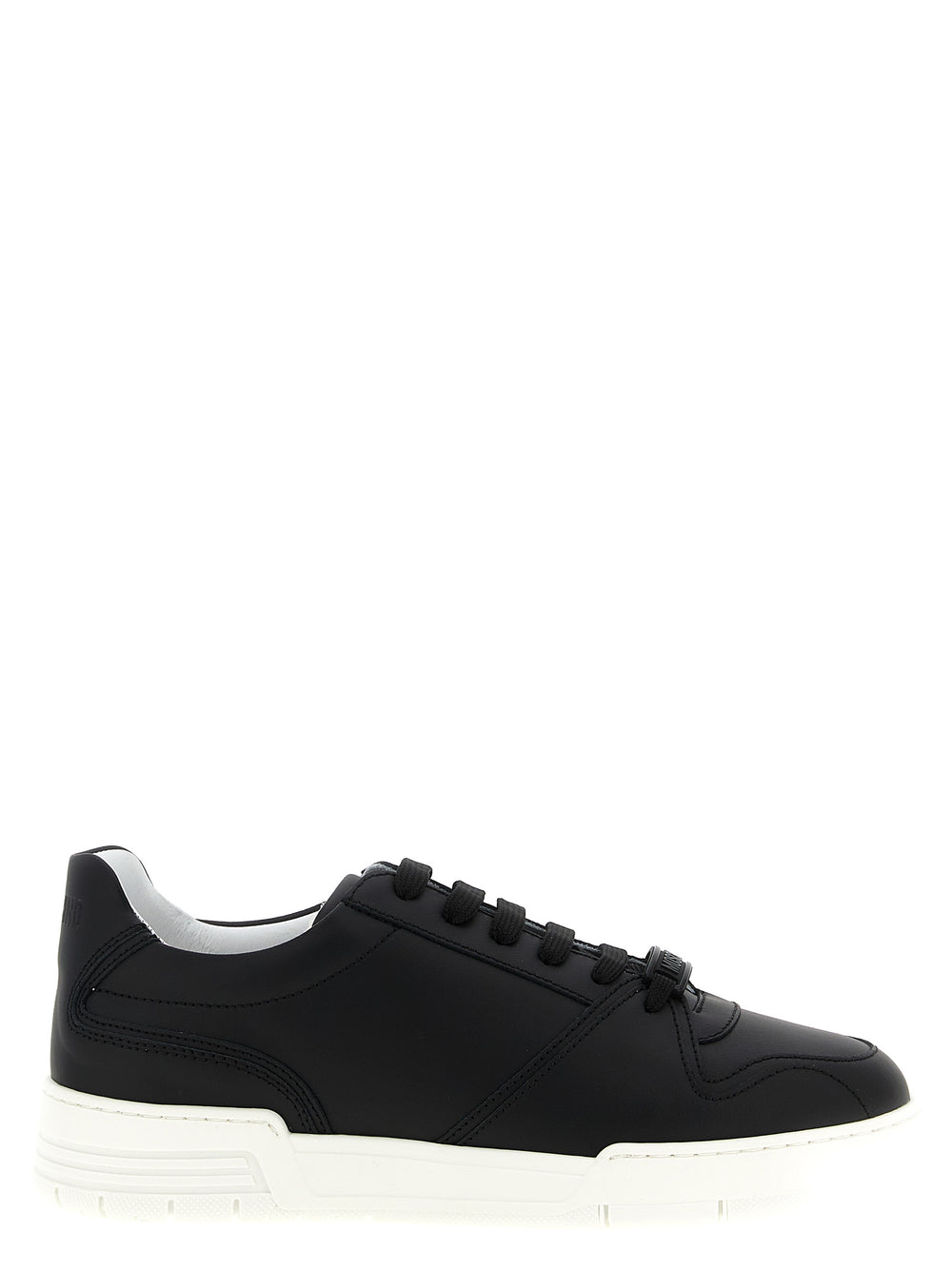 Black Leather Low Top Sneakers