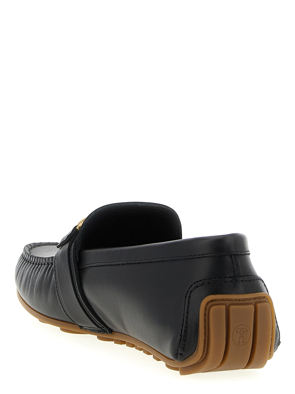 Black Leather Slip-On Loafers