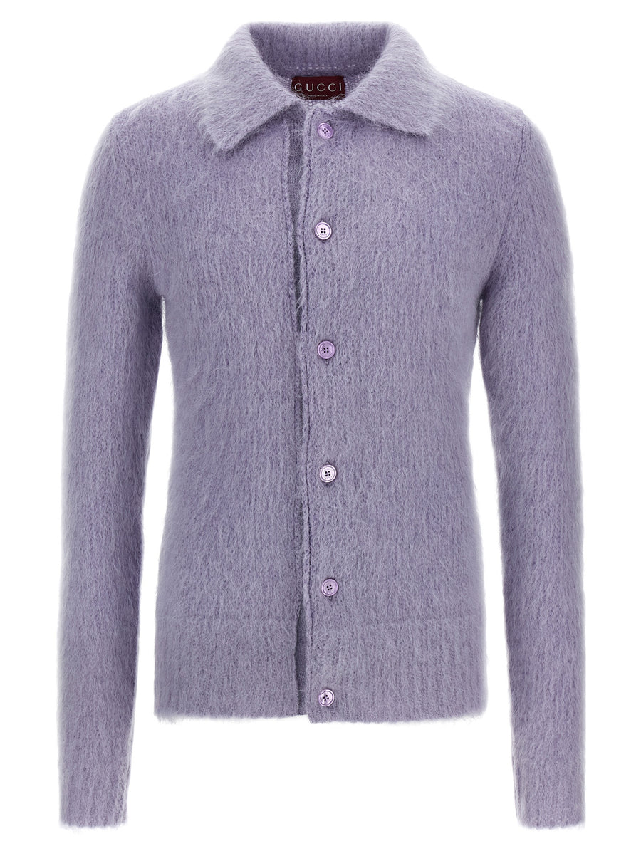 Purple Wool Cardigan