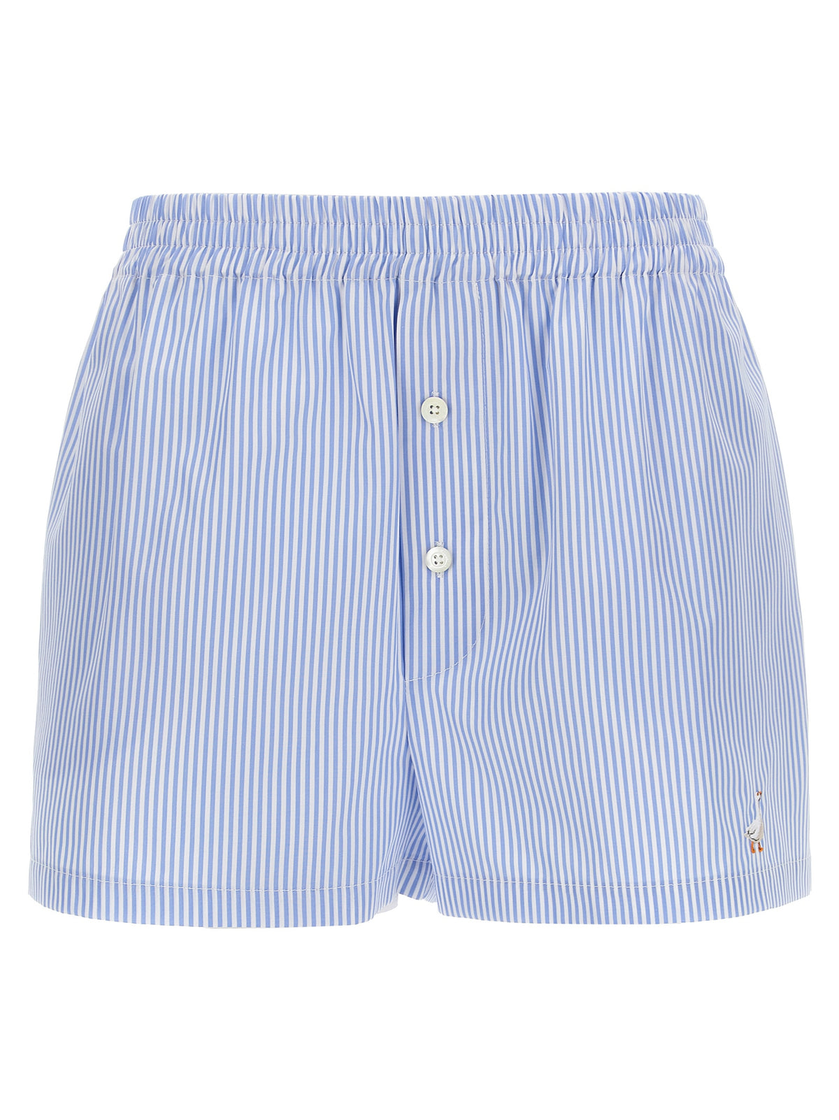 Blue Cotton Bermuda Shorts