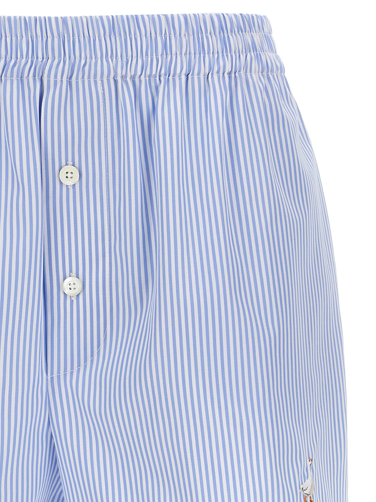 Blue Cotton Bermuda Shorts