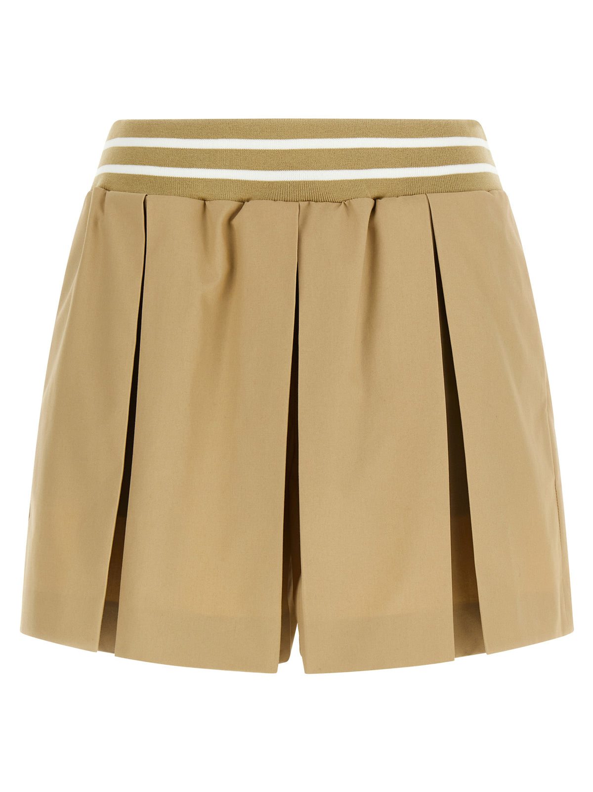 Beige Cotton Bermuda Shorts