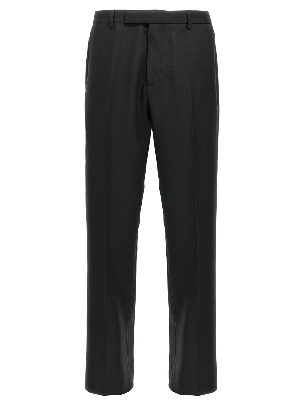 Black Polyester Casual Pants