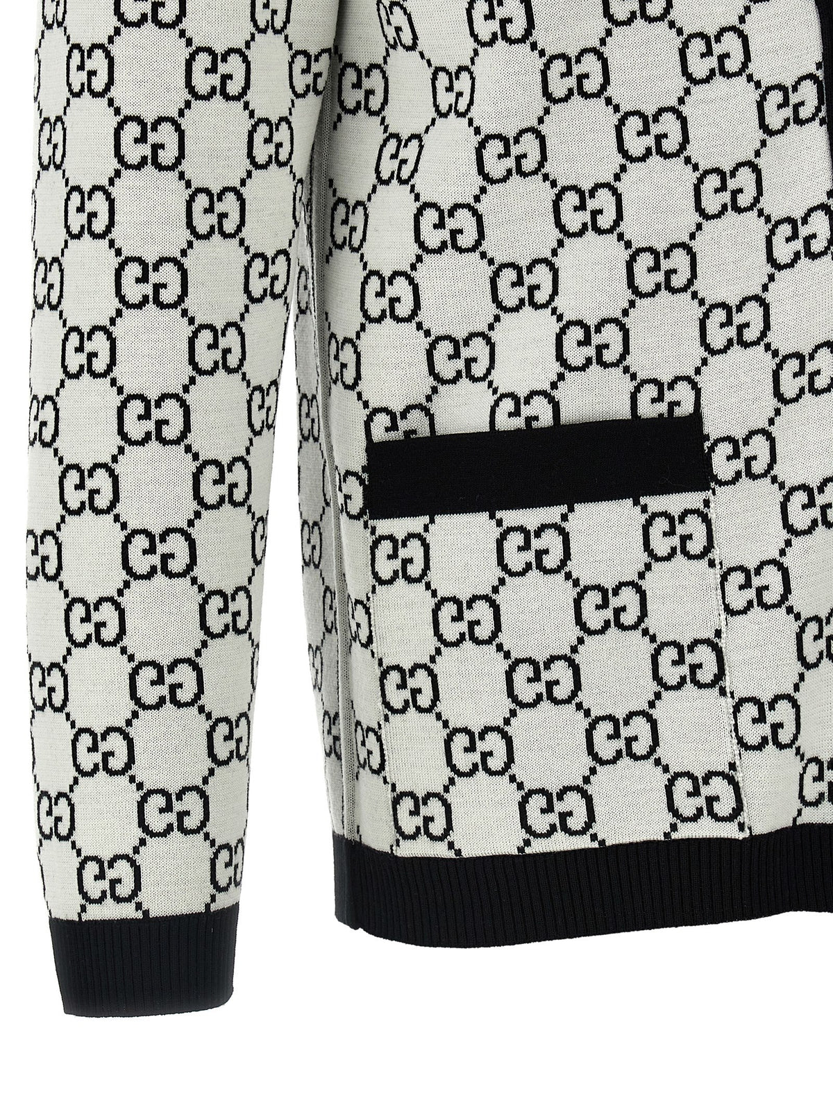 Bicolor Wool Cardigan