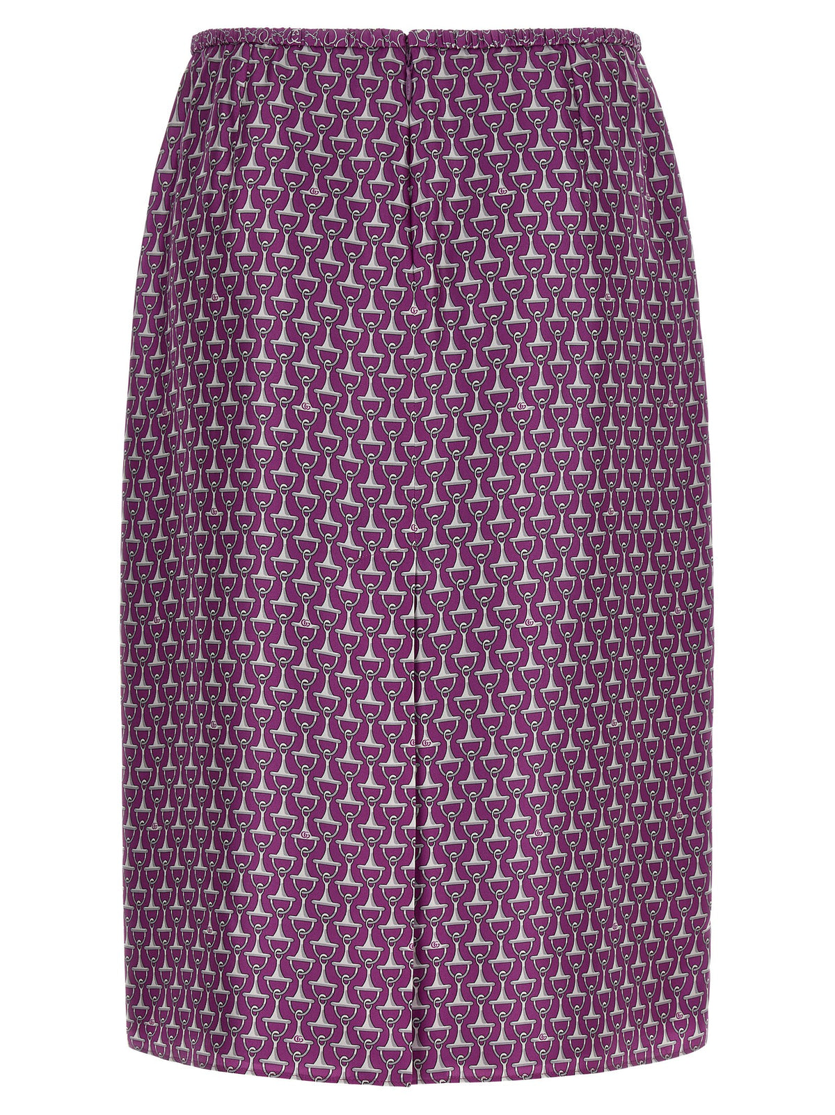 Purple Silk Midi Skirt