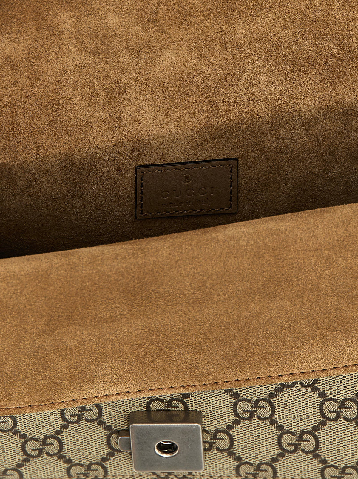 Beige Calfskin Shoulder Bag