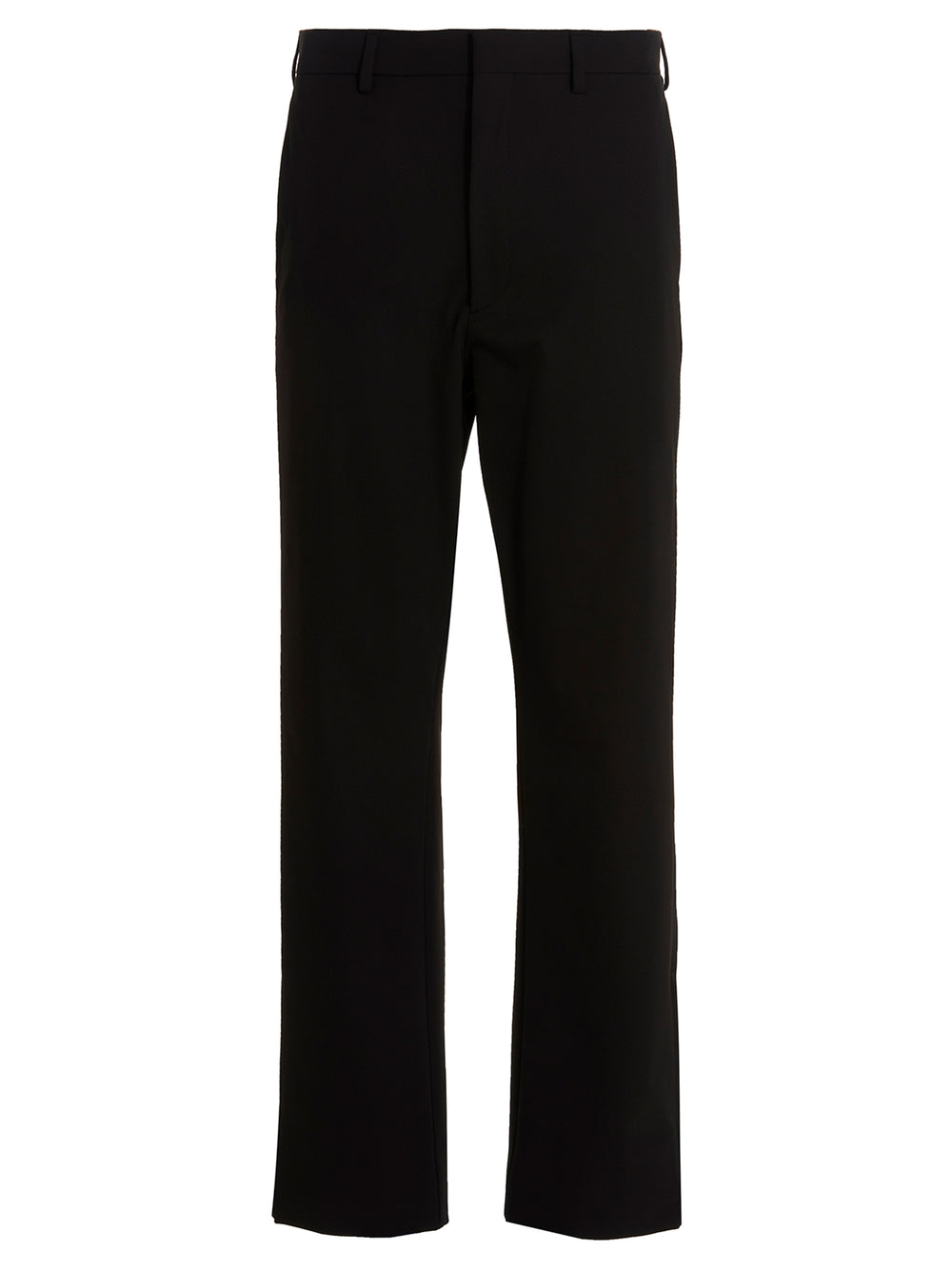 Black Polyester Casual Pants