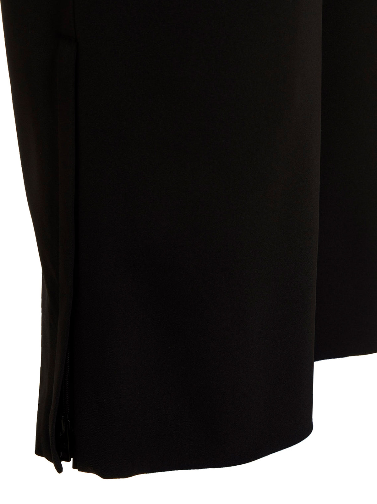 Black Polyester Casual Pants