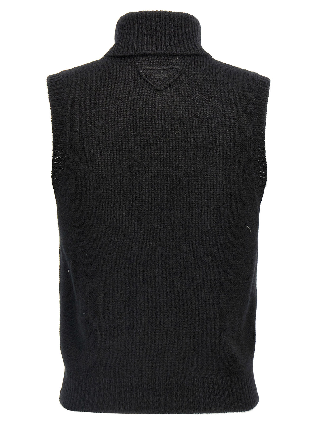 Black Cashmere Sleeveless Jacket
