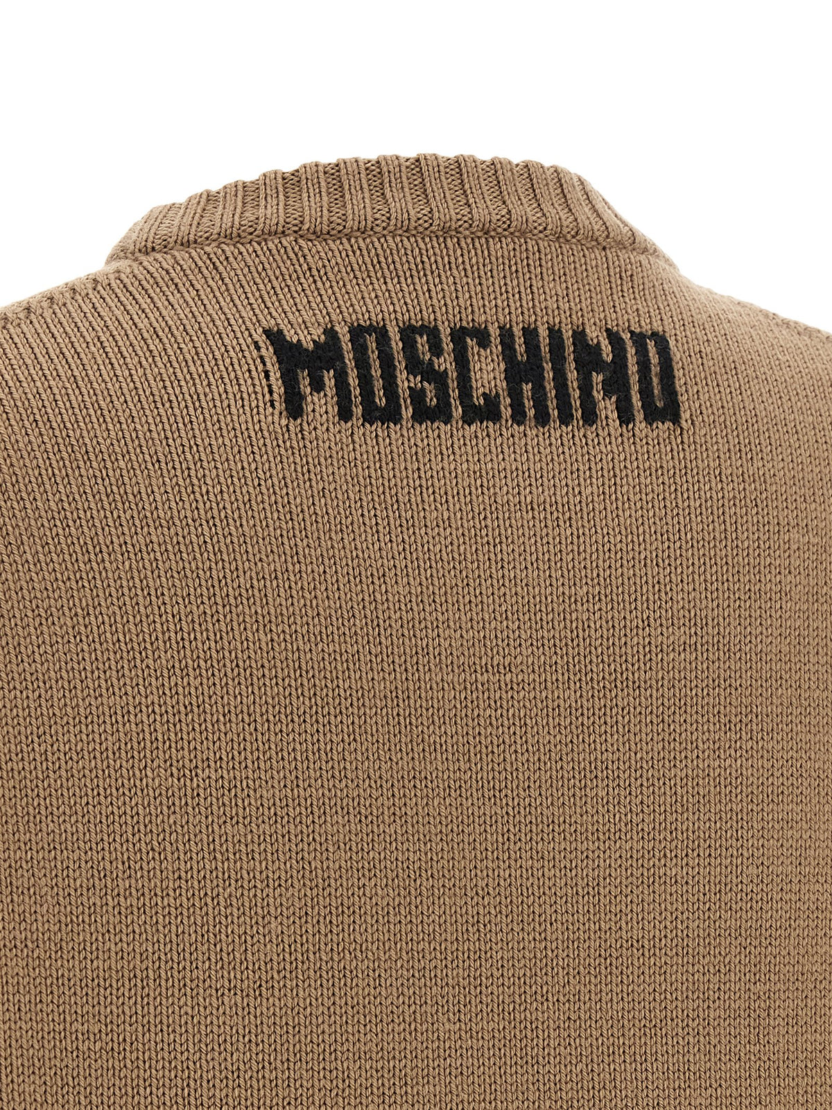 Beige Virgin Wool Cardigan