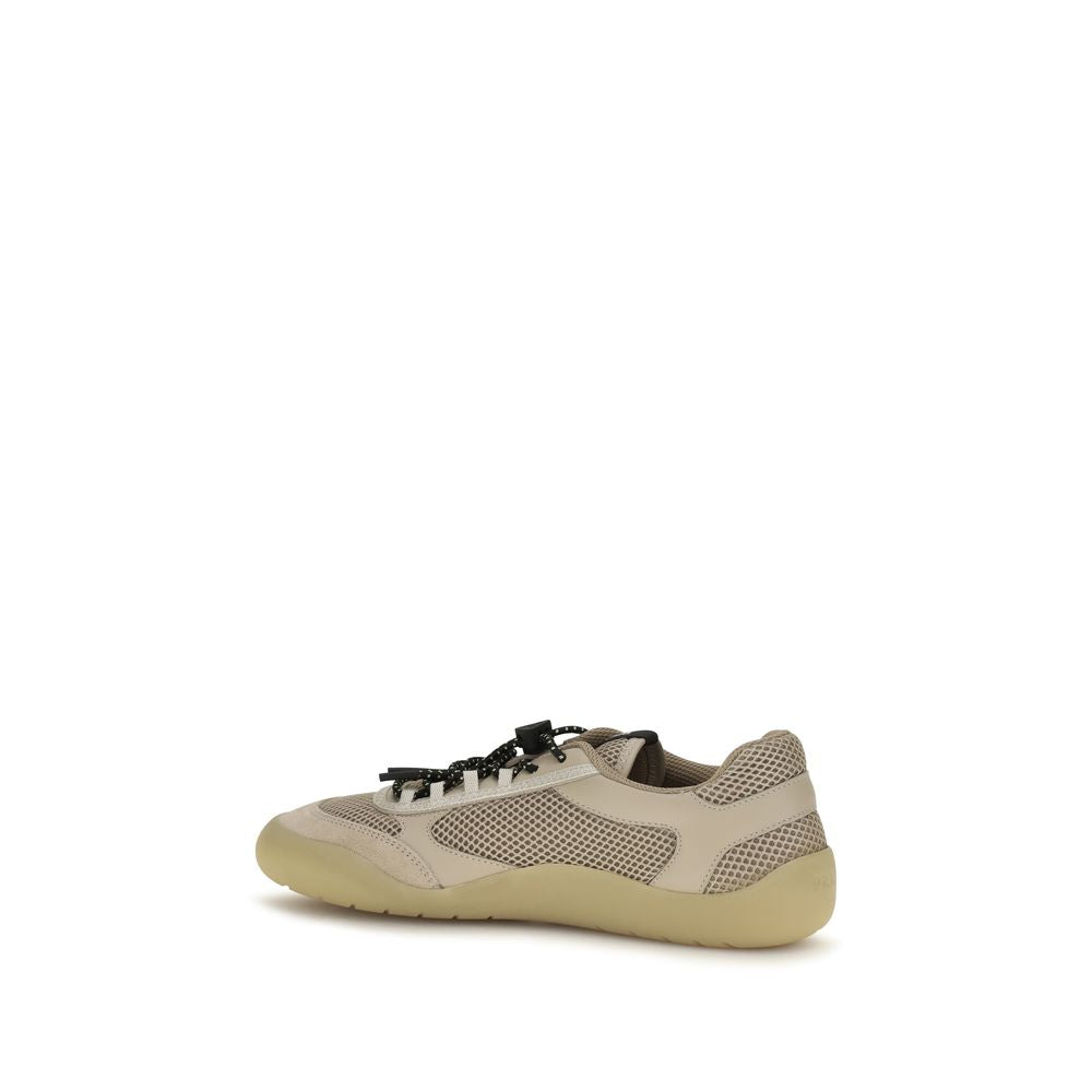 Beige Calf Leather Bos Taurus Athletic Sneakers